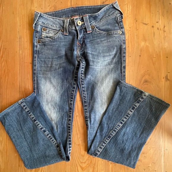 True Religion Womens Medium Wash Flare Jeans "RN112790" "CA30427" Size 27 - Picture 2 of 11